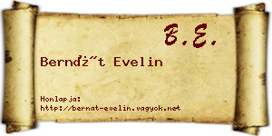 Bernát Evelin névjegykártya